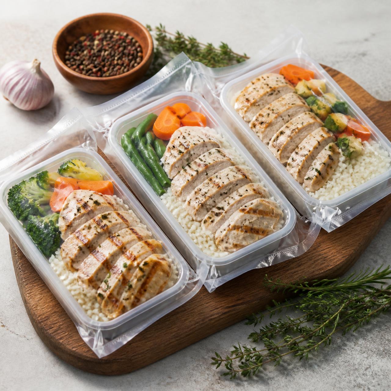 Comida empacada al vacío